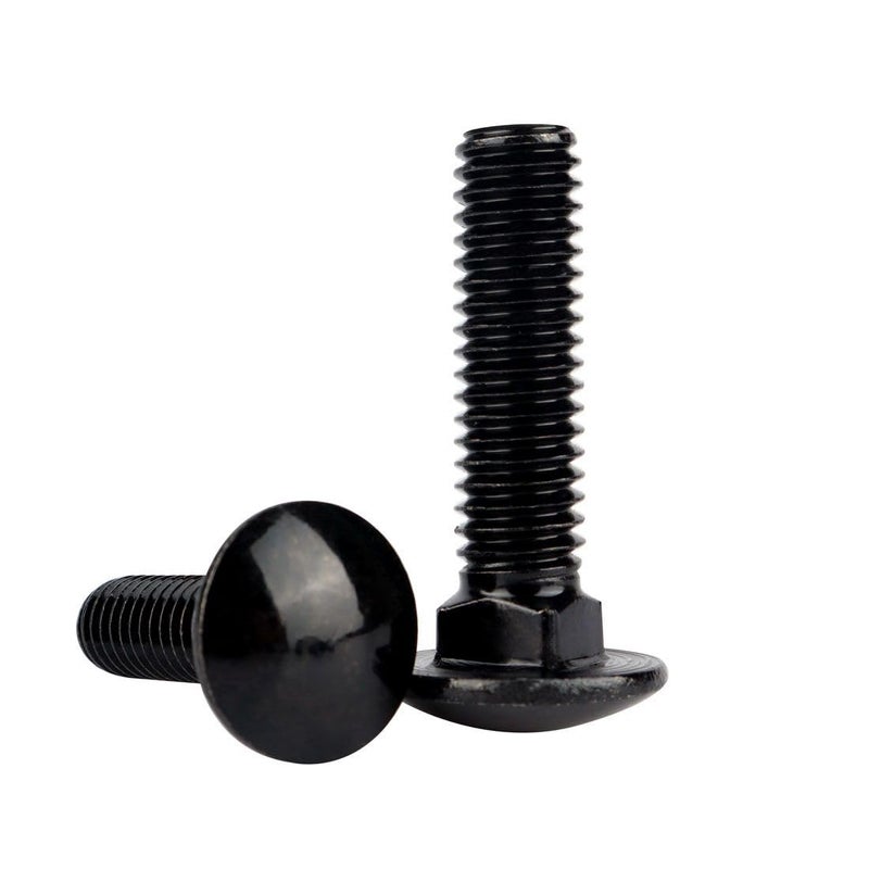 VAMUOEFL 1/4-20 x 1/2" Carriage Bolts Screws Black Finish, Round Head Square Neck, 304 Stainless Steel 18-8, UNC Full Machine Coarse Thread, 20Pcs - Image 4